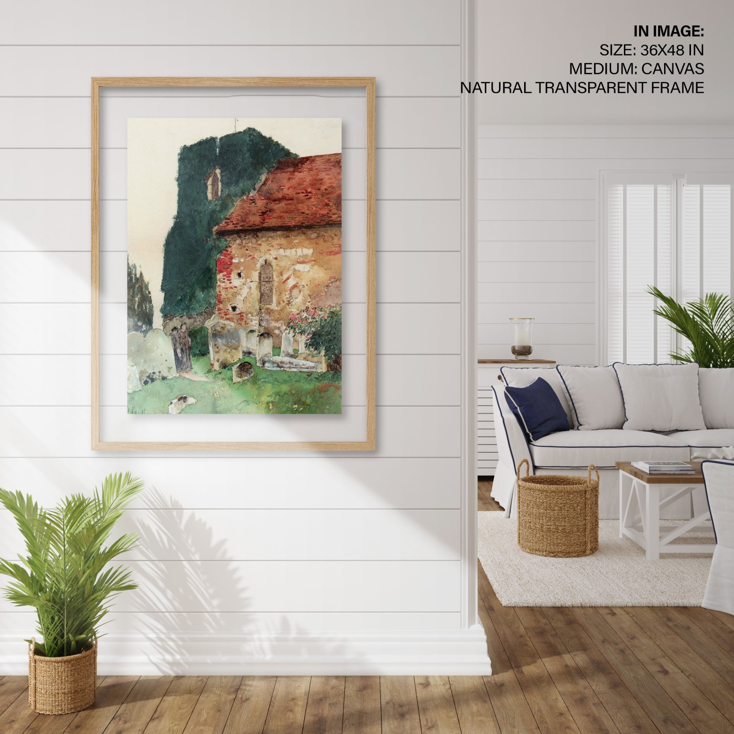 Hampton,Style,Living,Room,Interior,With,Frame,Mockup,,3d,Render Hampton,Style,Living,Room,Interior,With,Frame,Mockup,,3d,Render