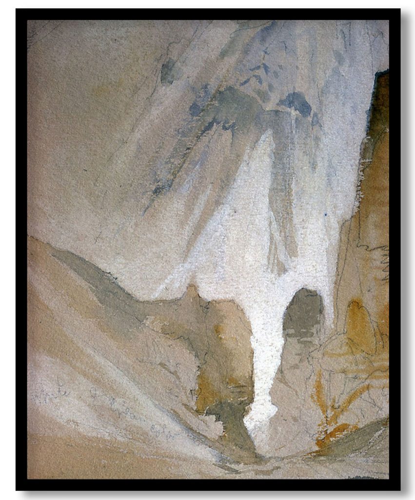 Canyon Walls, Yellowstone (sketch) by Thomas Moran (1871)