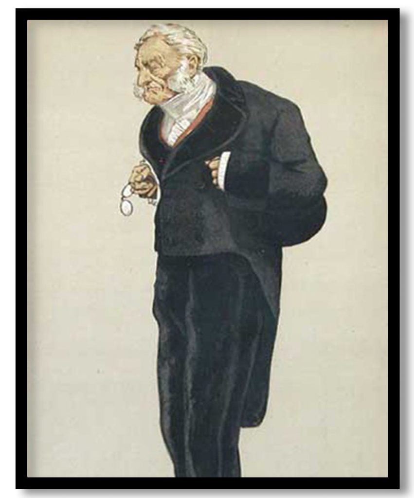 Caricature of William Bathurst, 5th Earl Bathurst by James Tissot (1873)