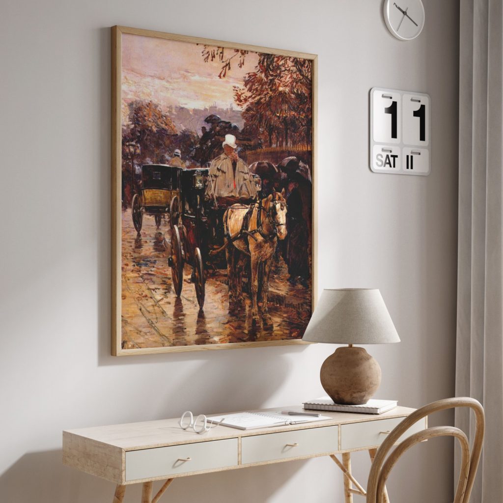Carriage, Rue Bonaparte by Childe Hassam (1888)
