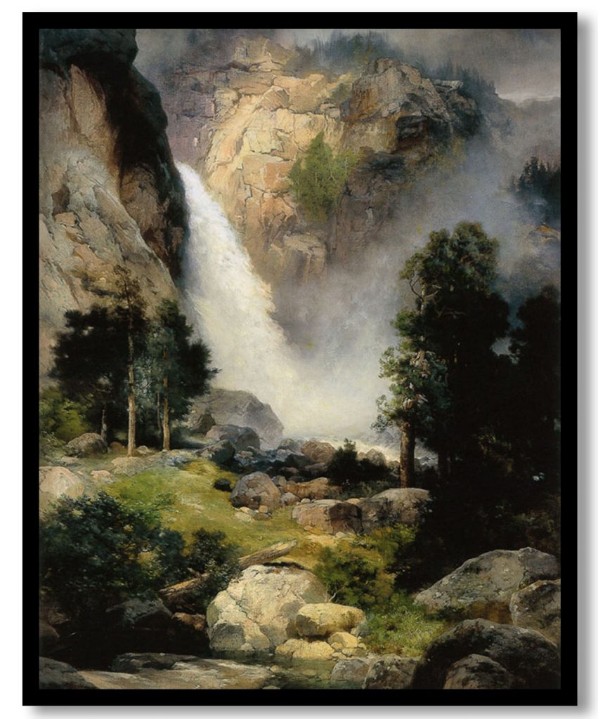 Cascade Falls, Yosemite by Thomas Moran (1905)