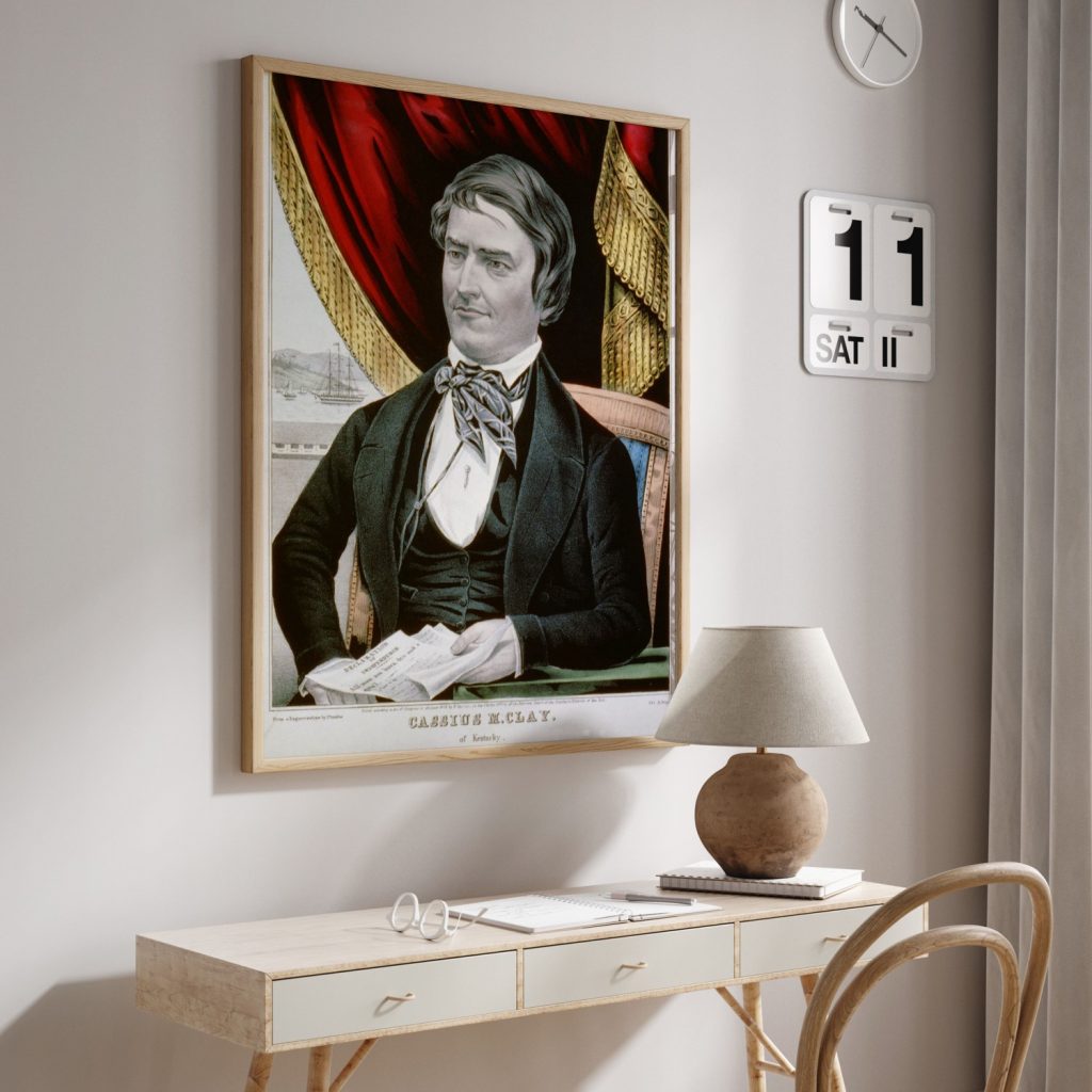 Cassius Marcellus Clay, abolitionist from Kentucky by Currier and Ives (1846)