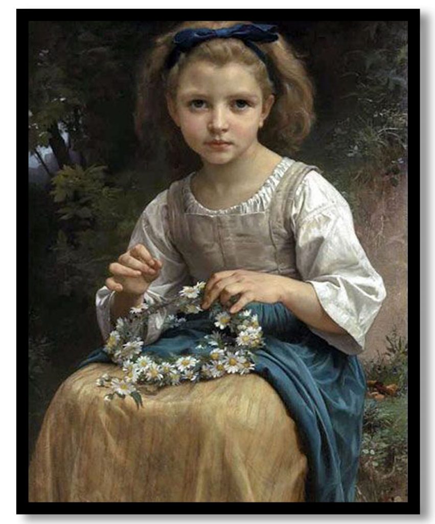 Child Braiding A Crown by William Adolphe Bouguereau (1874)