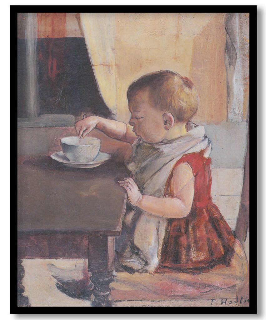 Child by the table by Ferdinand Hodler (1889)