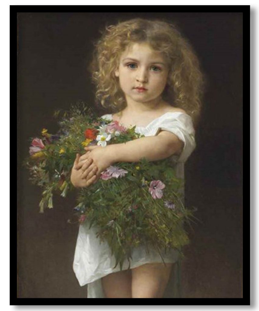 Child Holding Flowers by William Adolphe Bouguereau (Date Unknown)