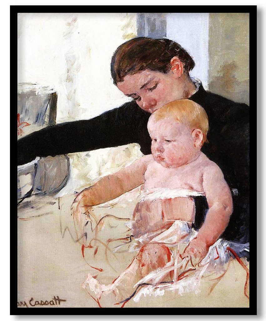 Bathing the Young Heir by Mary Cassatt (1891)