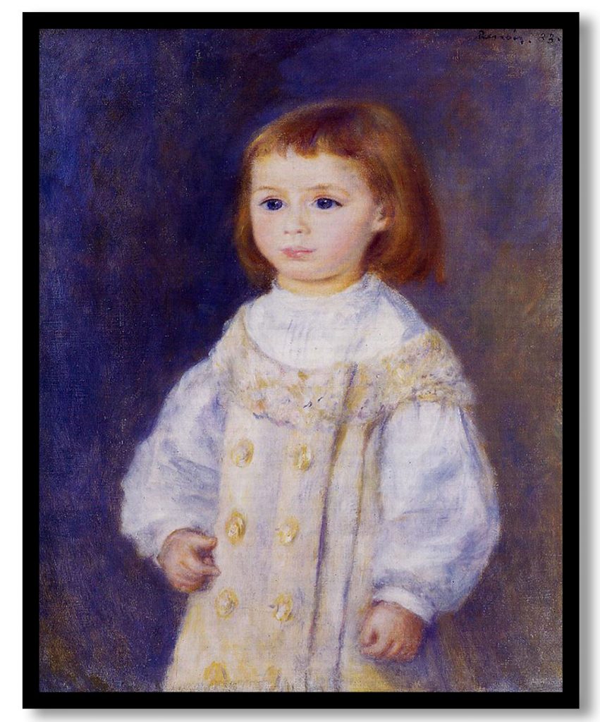 Child in a White Dress (Lucie Berard) by Pierre Auguste Renoir (1883)