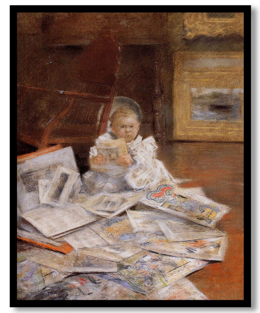 Child with Prints by William Merritt Chase (1880-1884)