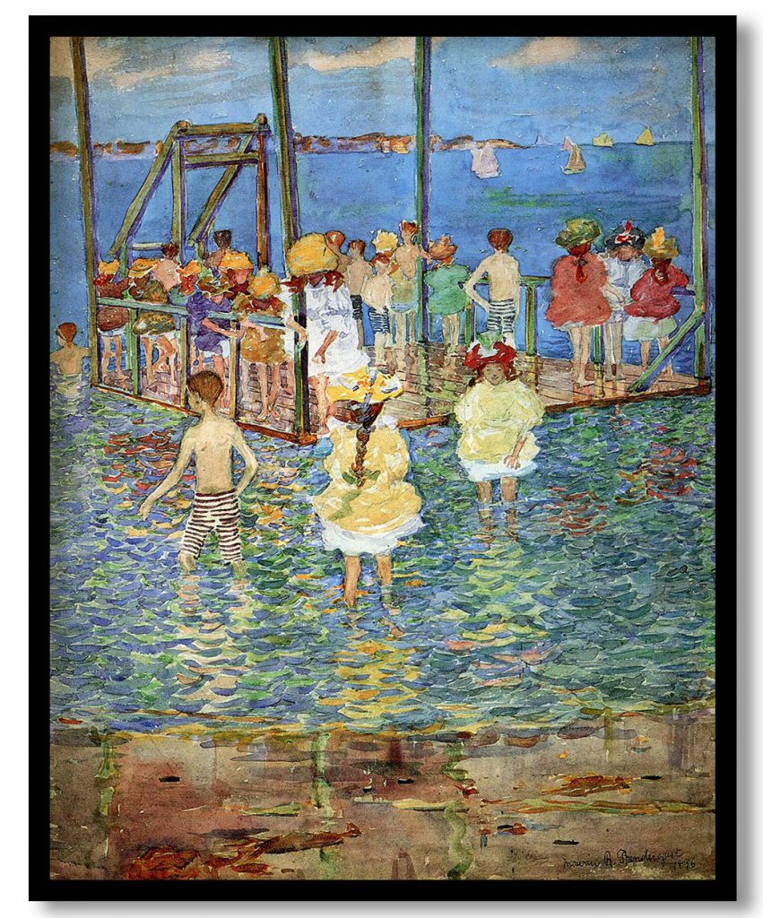 Children on a Raft by Maurice Prendergast (1896)
