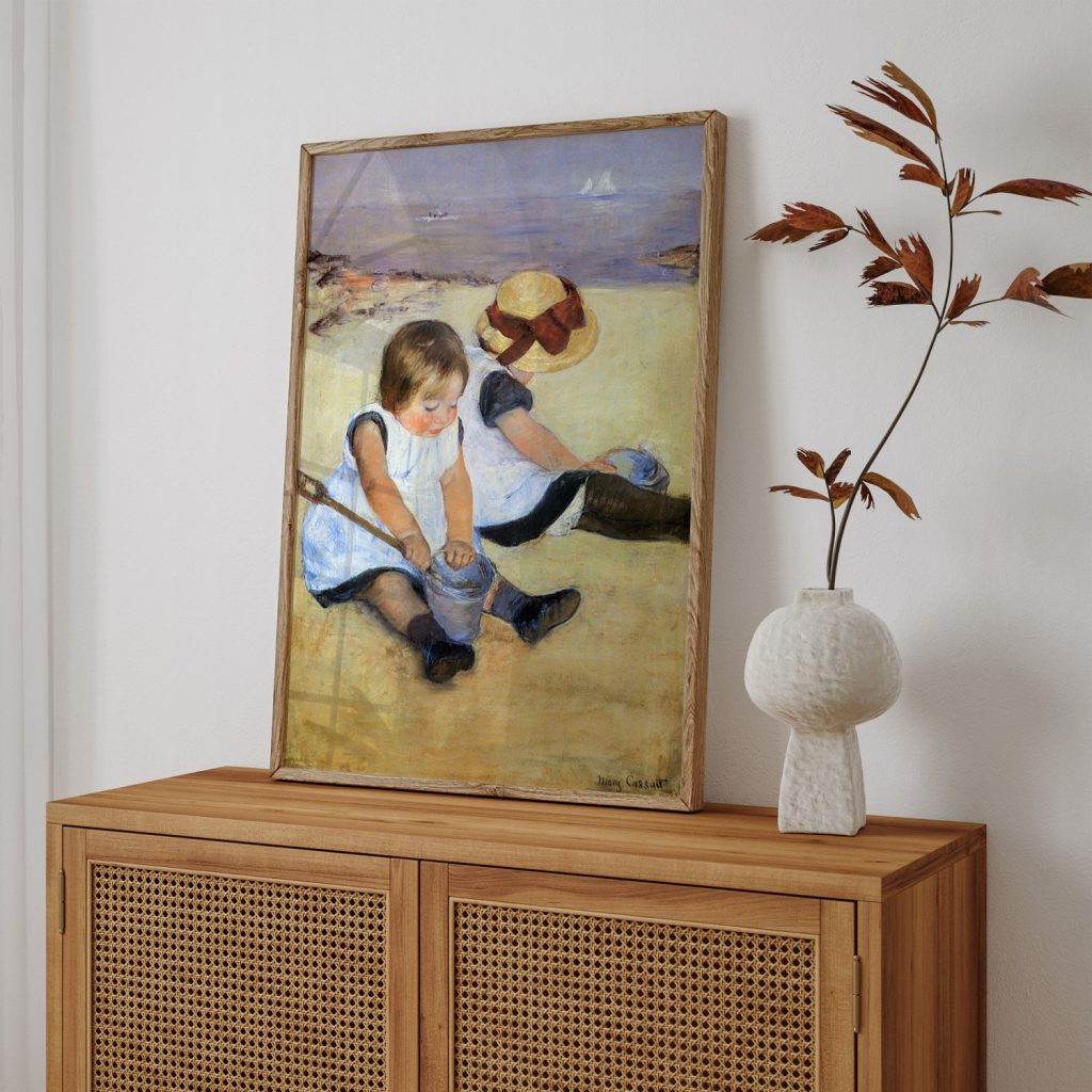 Children Playing On The Beach by Mary Cassatt (1884)
