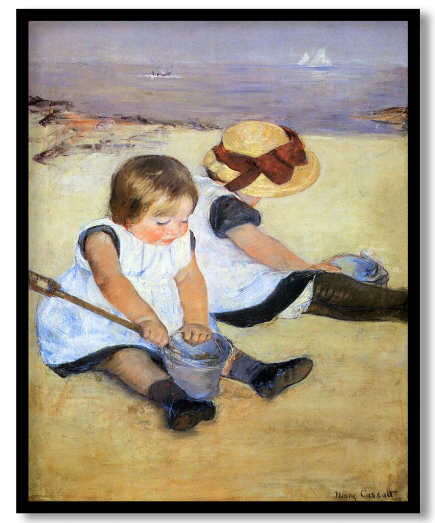 Children Playing On The Beach by Mary Cassatt (1884)