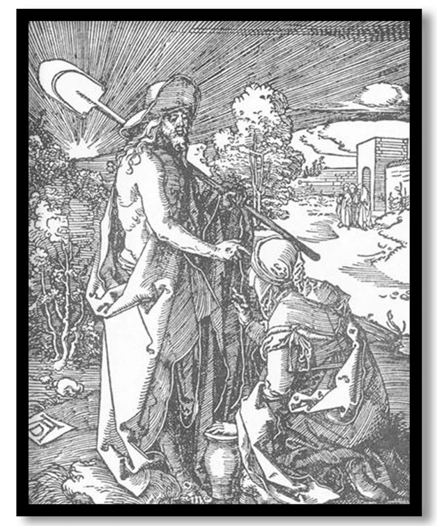 Christ Appears to Mary Magdalene by Albrecht Durer (1511)