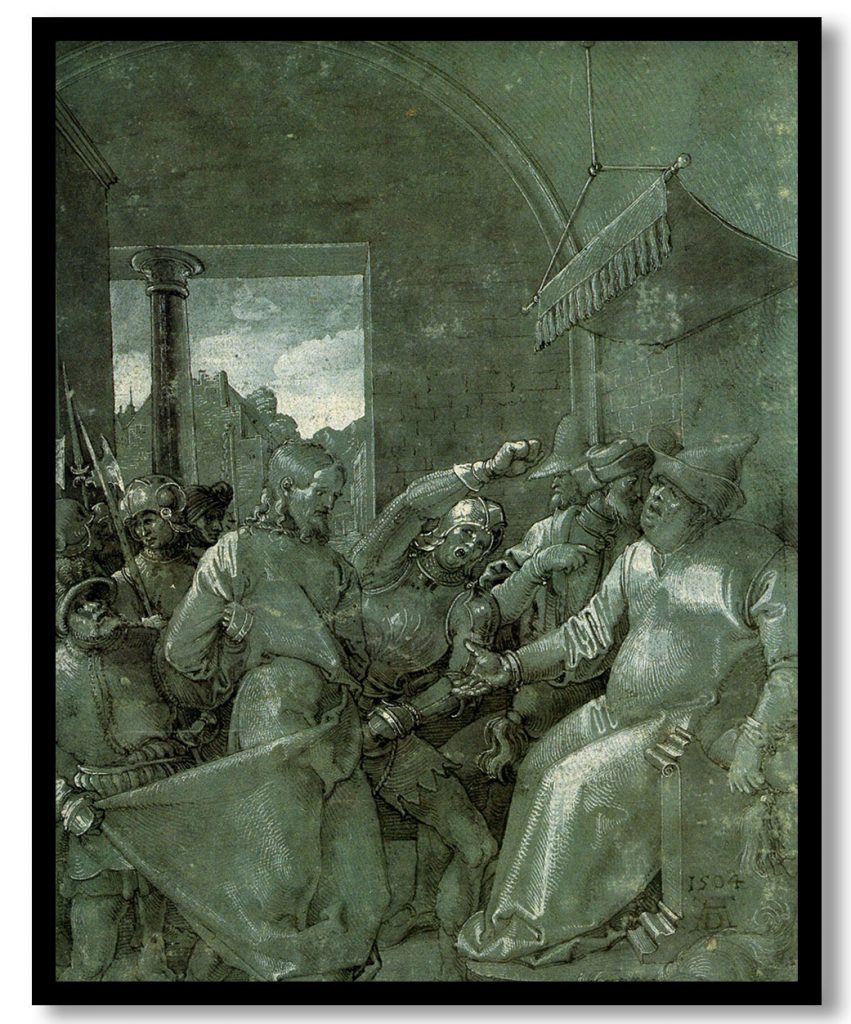 Christ before Caiaphas by Albrecht Durer (1504)