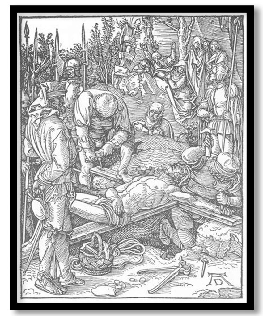 Christ Being Nailed to the Cross by Albrecht Durer (1511)