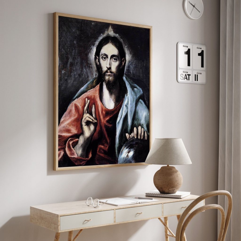 Christ blessing (The Saviour of the World) by El Greco (1600)