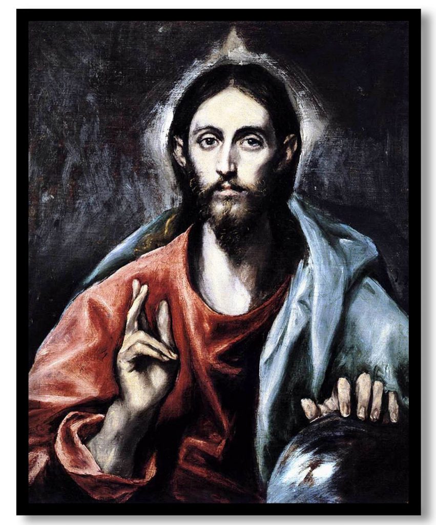 Christ blessing (The Saviour of the World) by El Greco (1600)