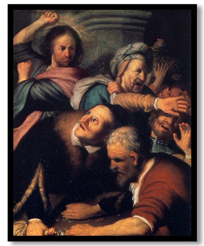 Christ Driving the Moneychangers from the Temple by Rembrandt (1626)