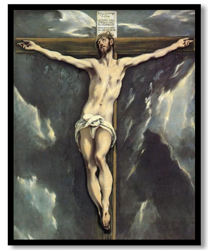 Christ on a cross by El Greco (1610)