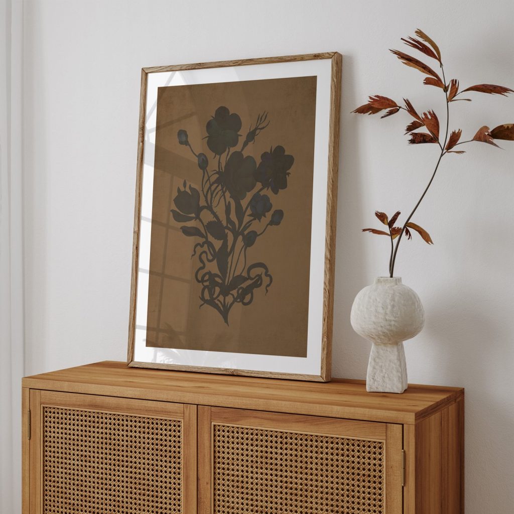 Botanical Silhouette Bouquet – Wall Decor