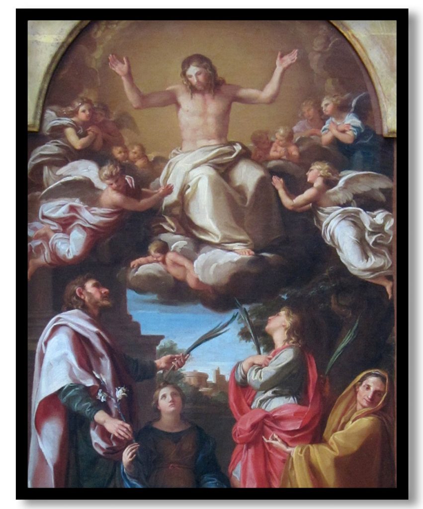 Christ with Saints Julian, Basilissa, Celsus and Marcionilla by Pompeo Batoni (1736-1738)