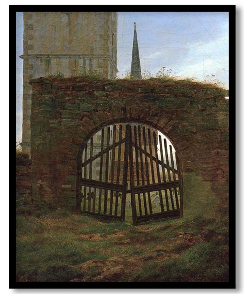 Churchyard Gate by Caspar David Friedrich (1826-1827)