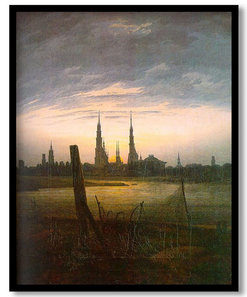 City at Moonrise by Caspar David Friedrich (1817)