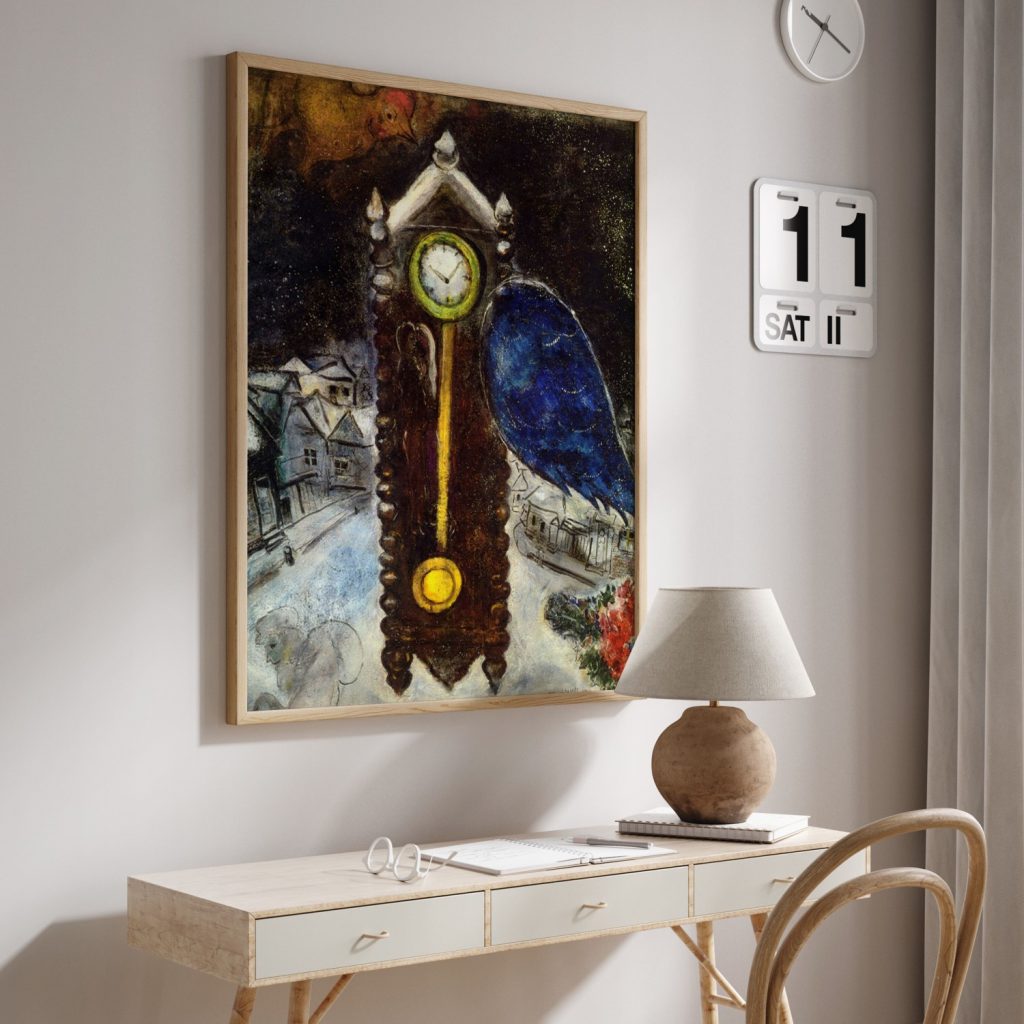 Clock with Blue Wing by Marc Chagall (1949)