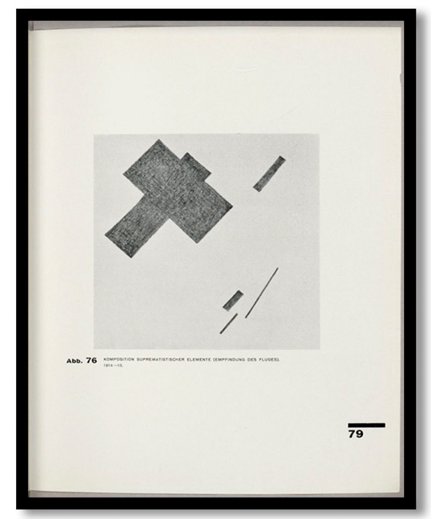 Composition suprematistic elements (Feeling of the flight) by Kazimir Malevich (1927)