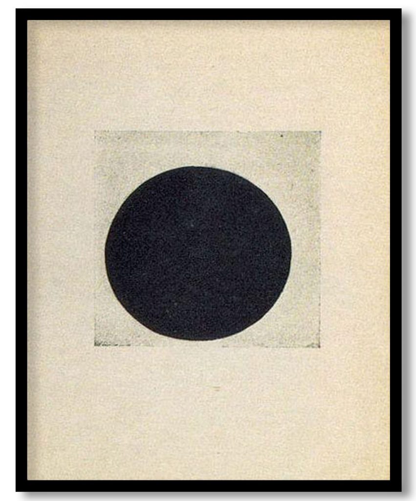 Composition with a black circle by Kazimir Malevich (1916)