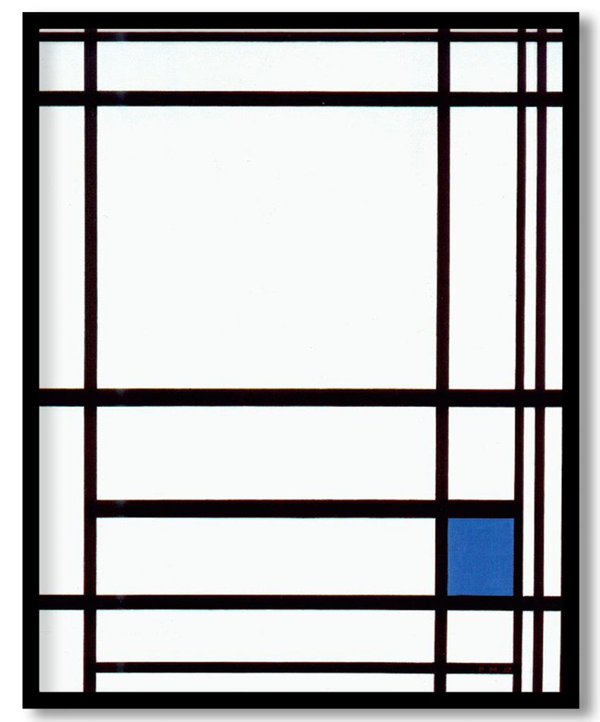 Composition with Blue by Piet Mondrian (1937)