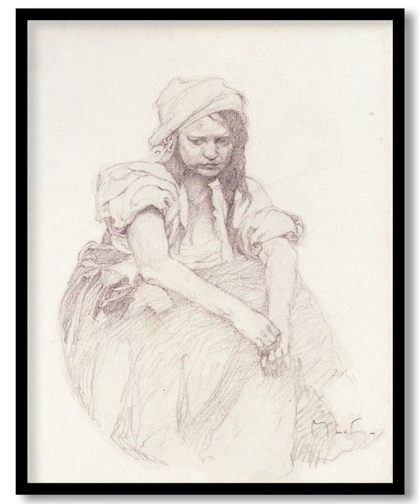 Contemplation by Alphonse Mucha (Date Unknown)