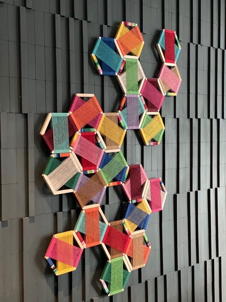 Hexagon Mesh Macrame Wall Hanging