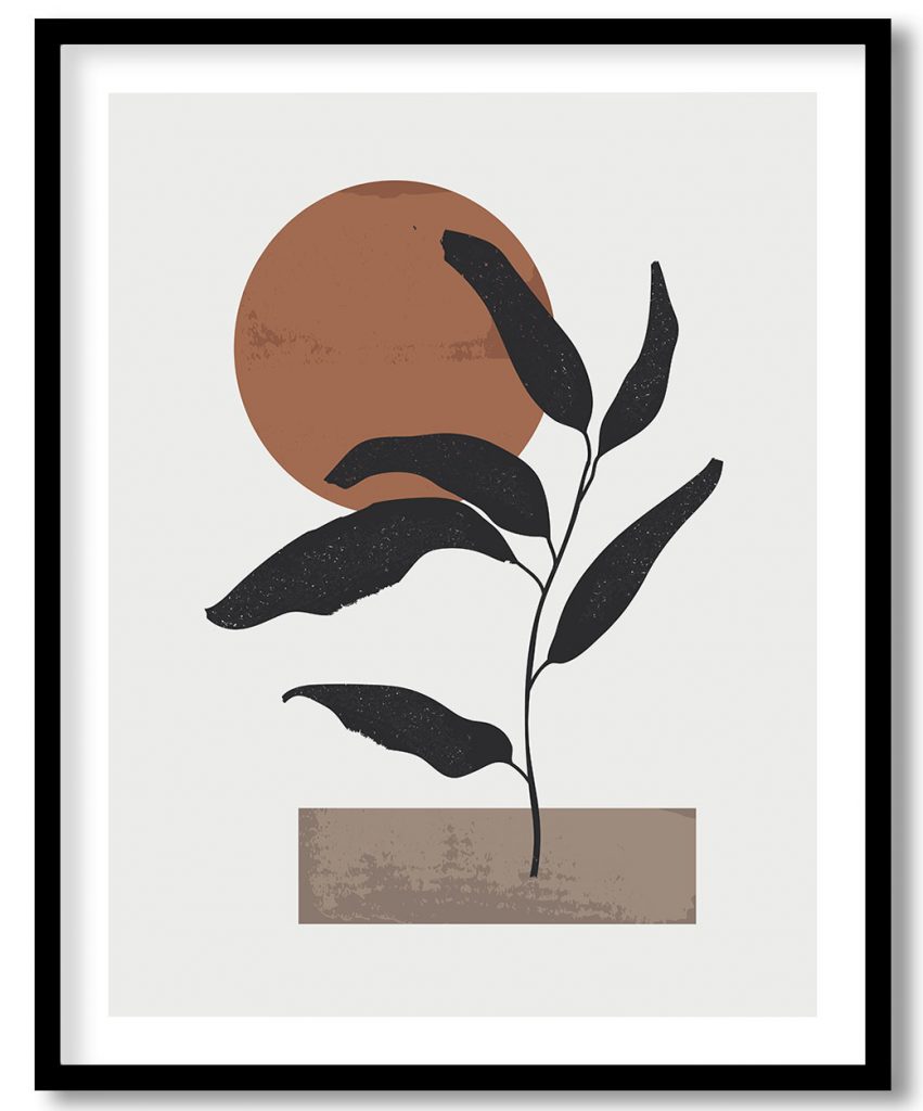 Abstract circled plant