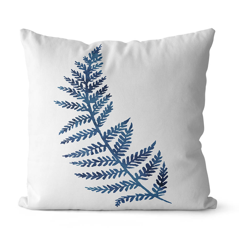 Fern Ink Blue Leaves 1
