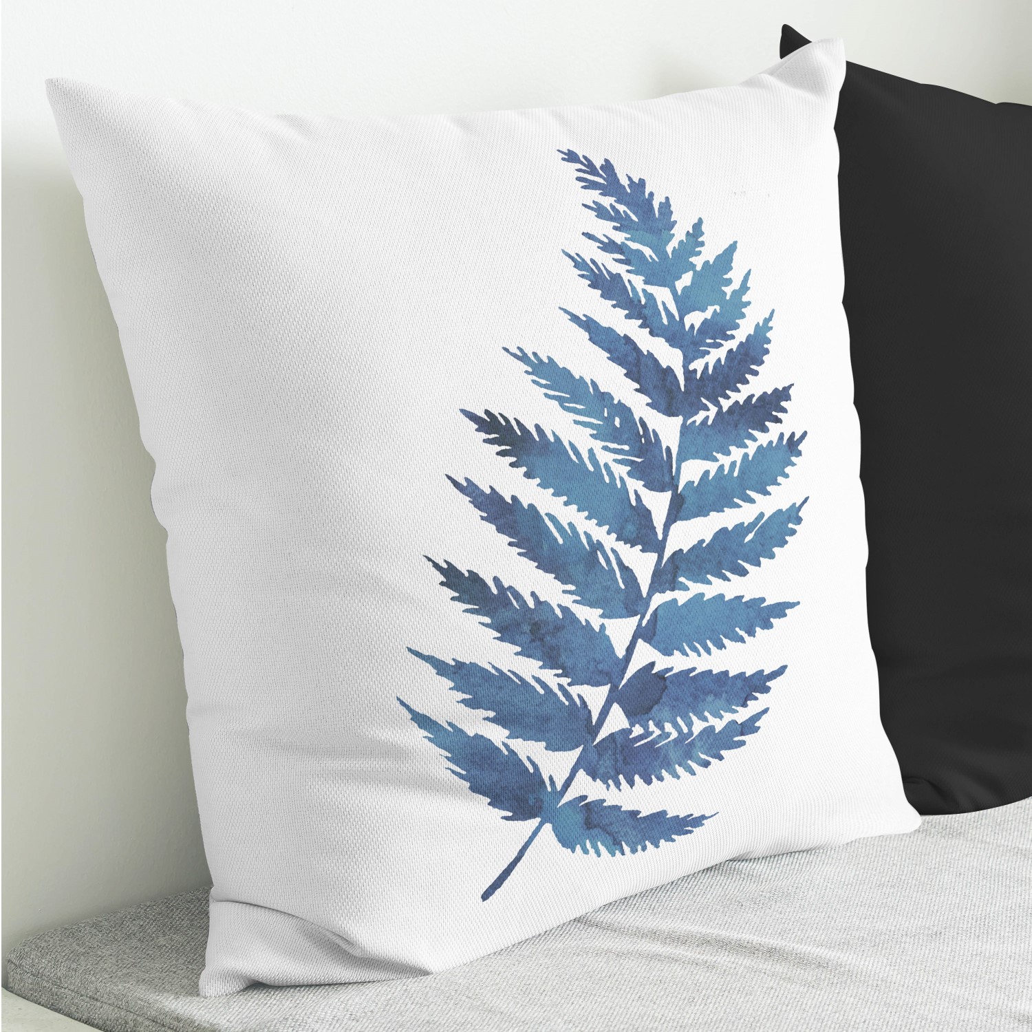 Red sofa with pillow and light lamp