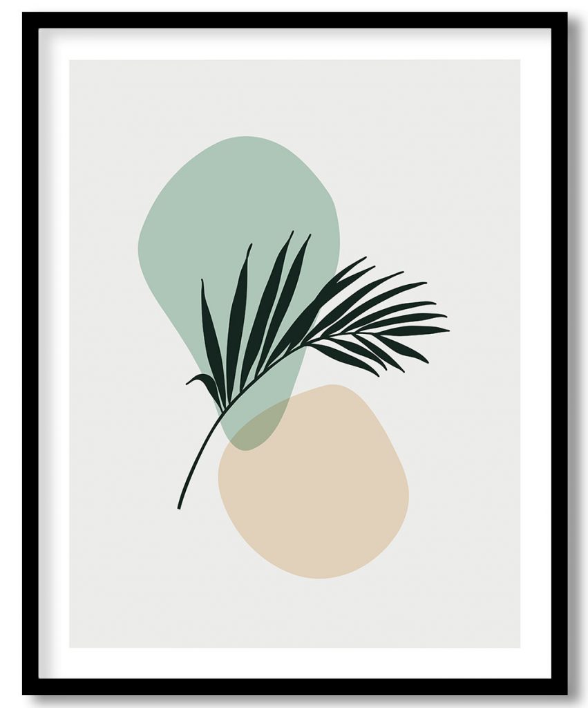 Abstract dark green fern leaf botanical