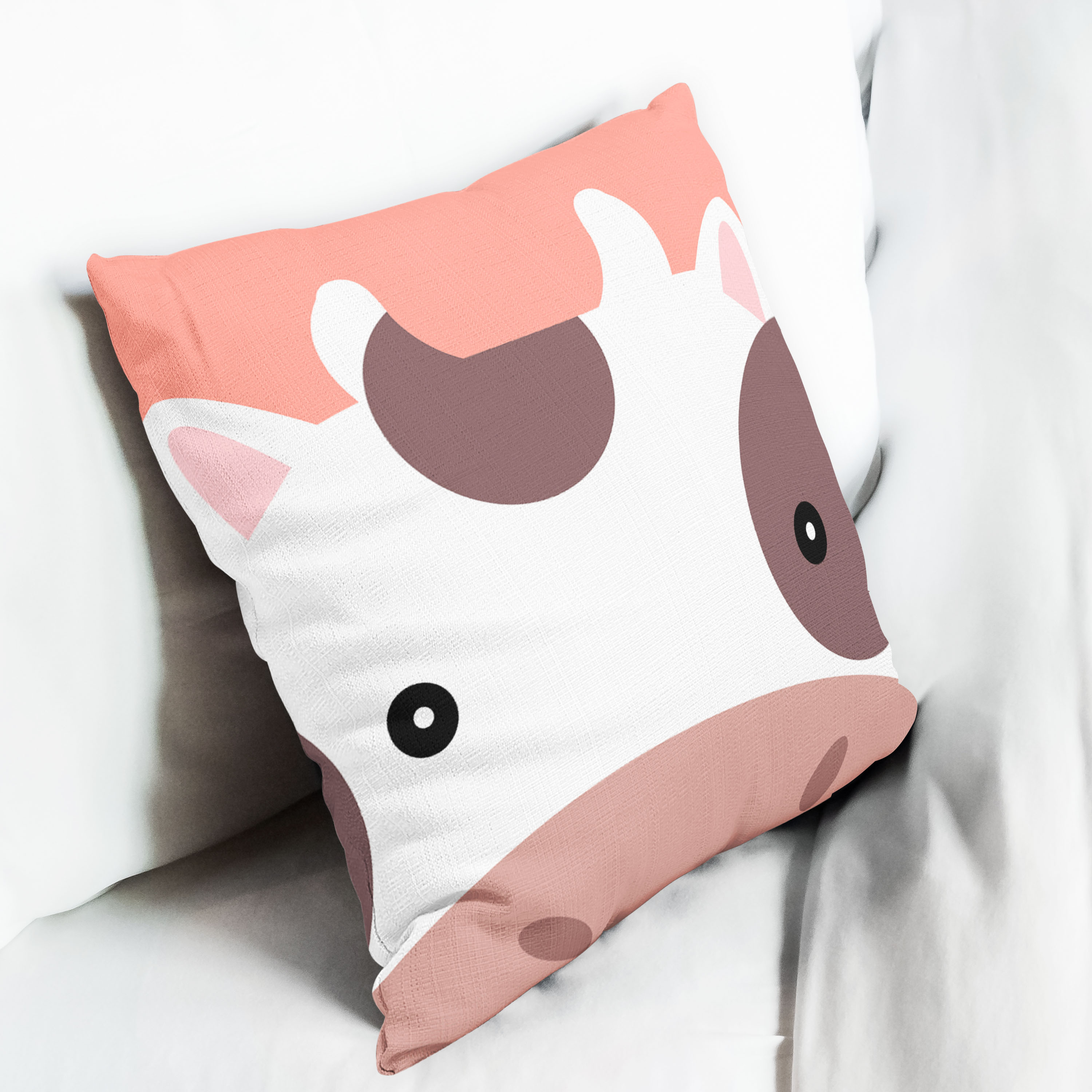 Red sofa with pillow and light lamp