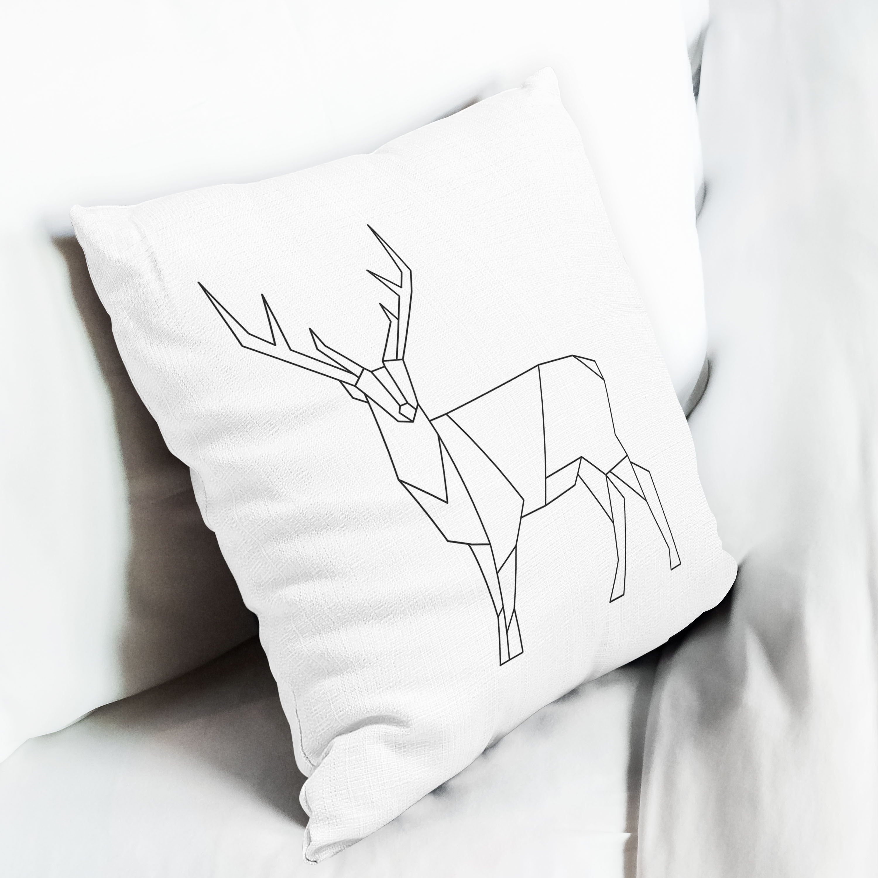 Red sofa with pillow and light lamp