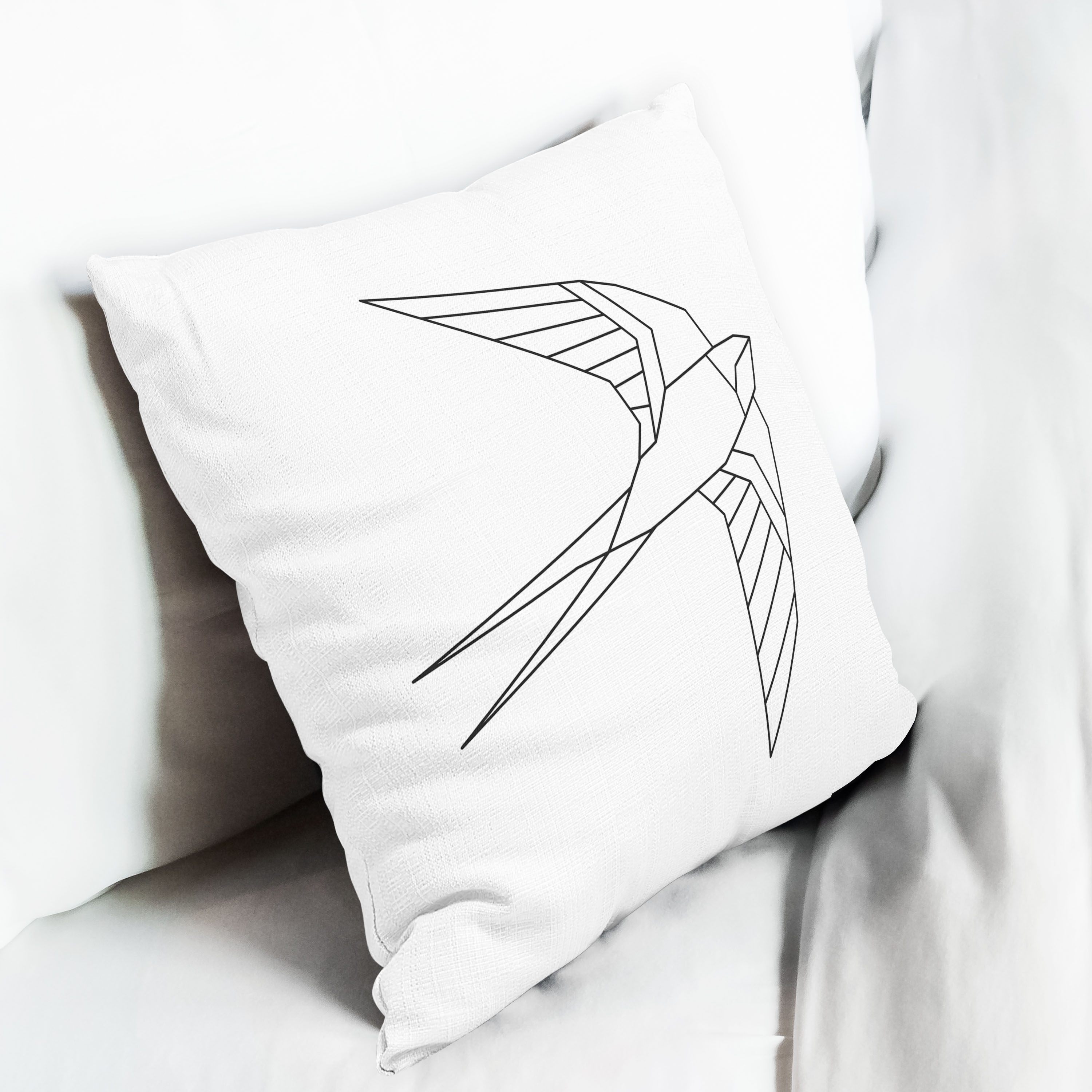 Red sofa with pillow and light lamp