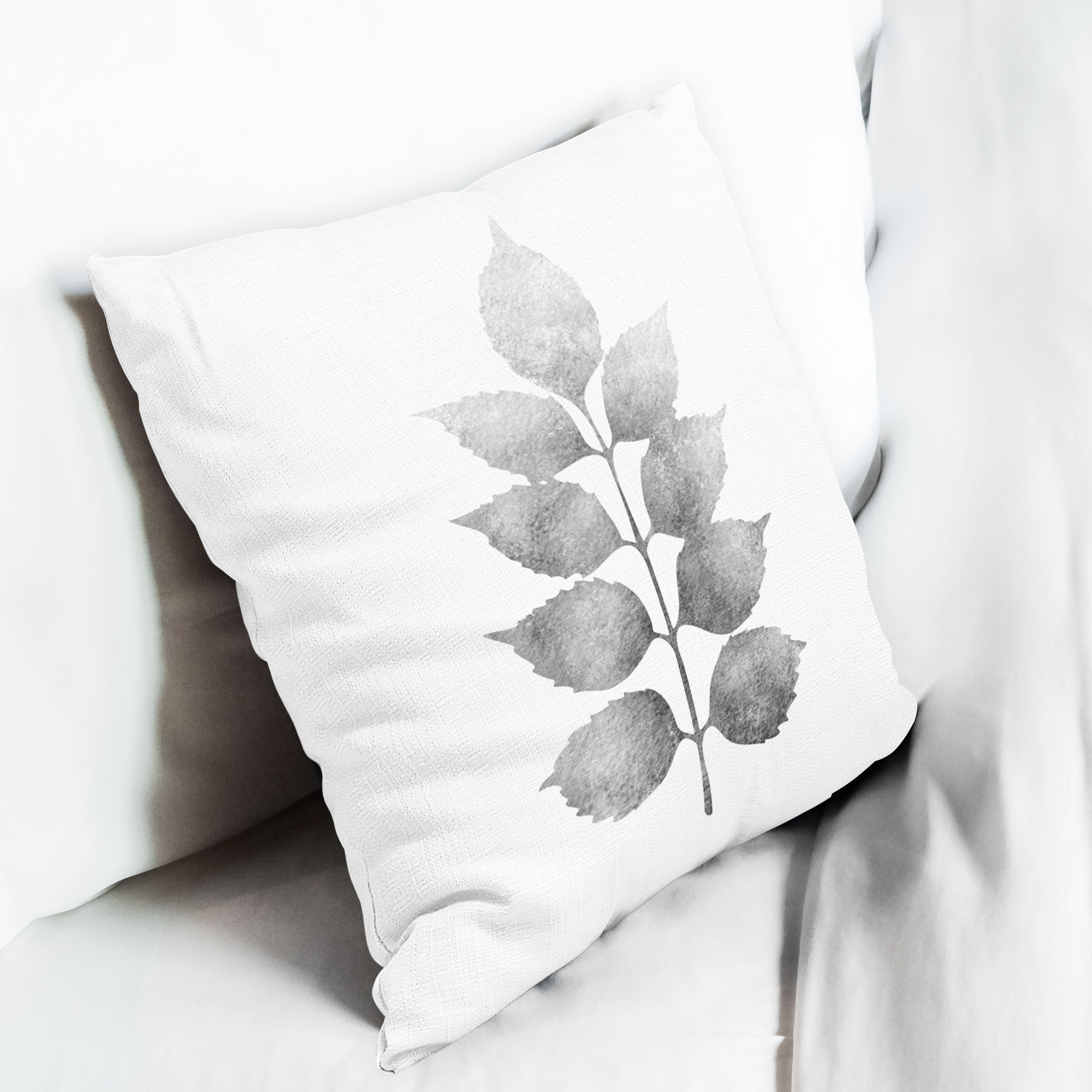 Red sofa with pillow and light lamp