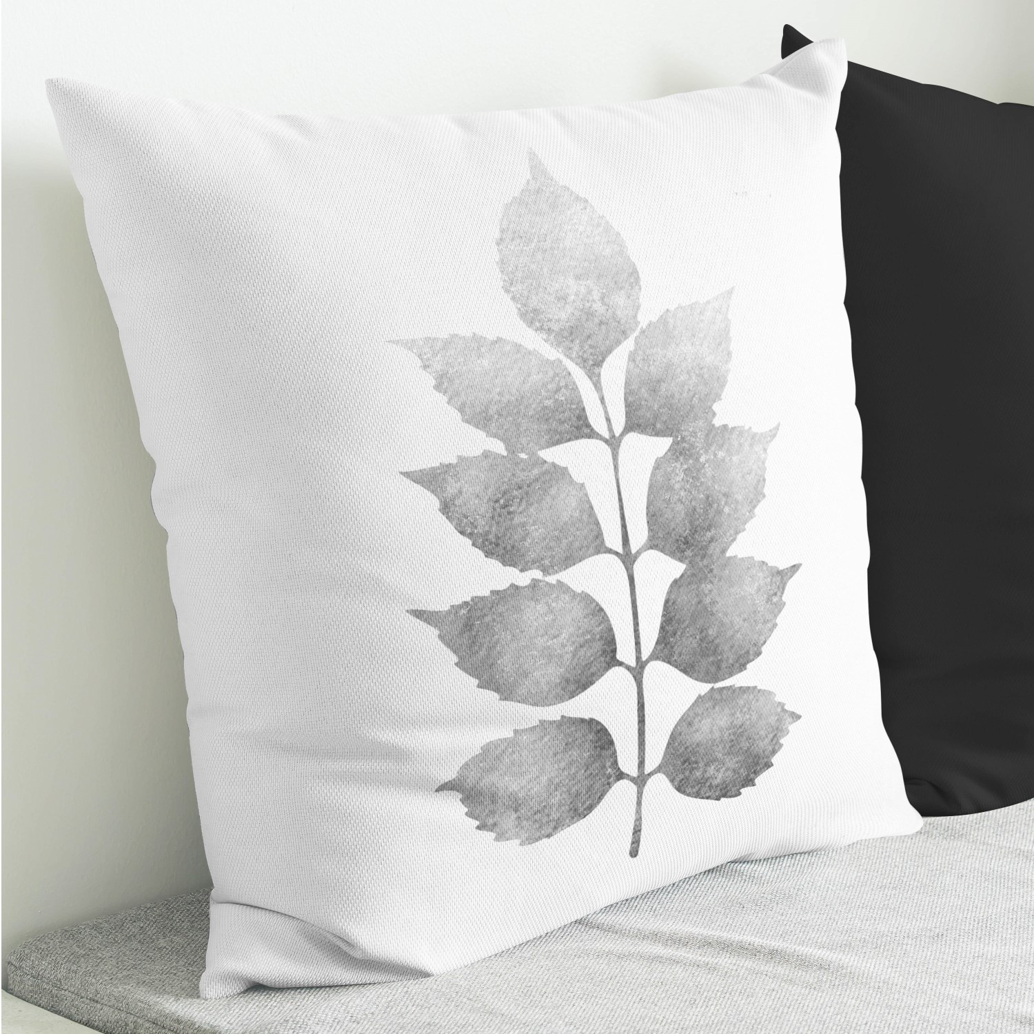 Red sofa with pillow and light lamp