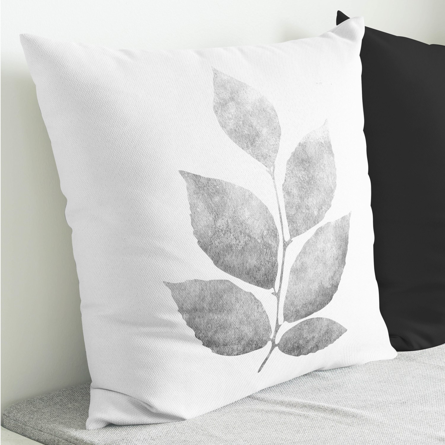 Red sofa with pillow and light lamp