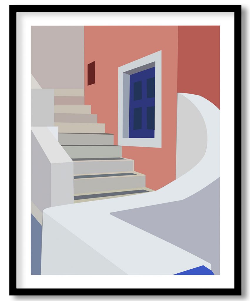 Abstract stairs down home