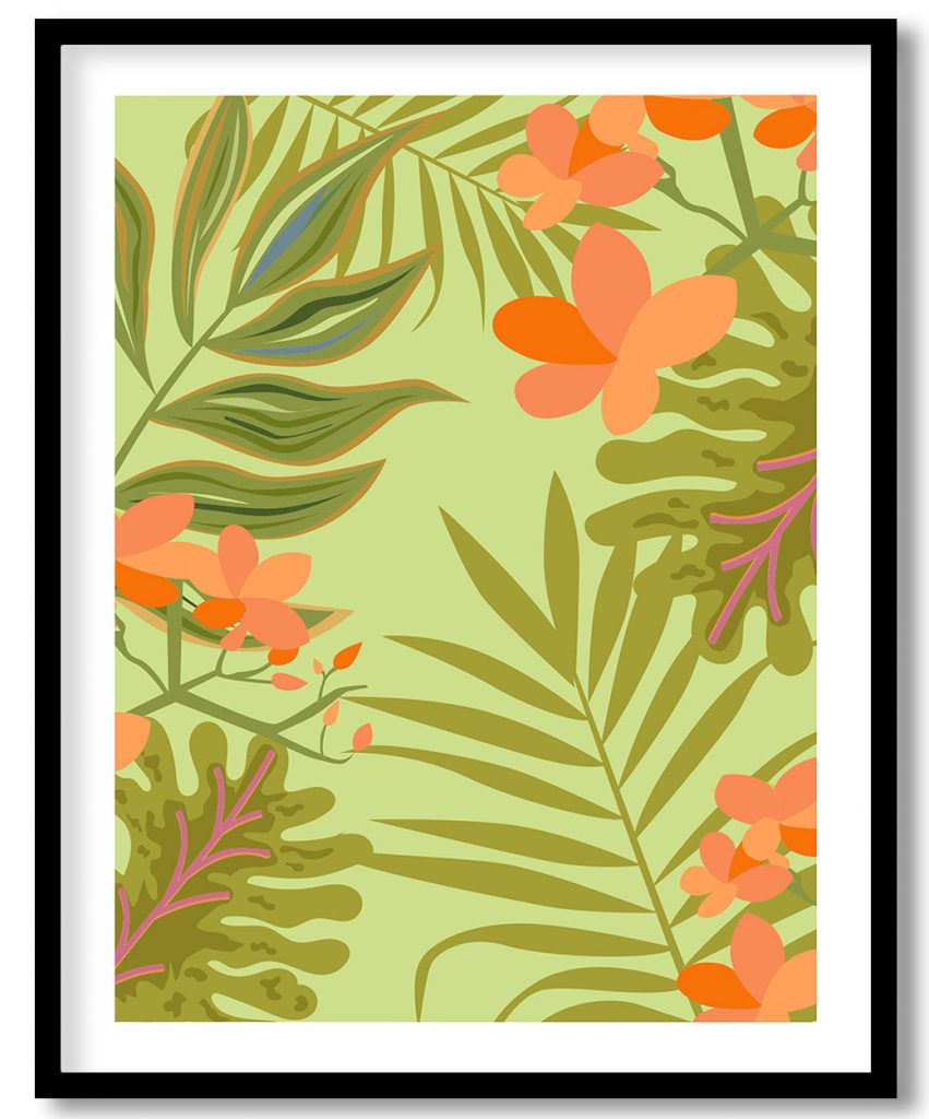 Garden blossom leaflet