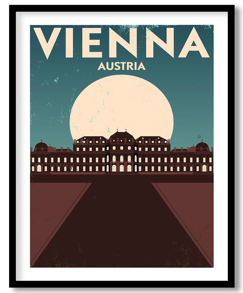 Vienna Austria- Vintage Travel Poster