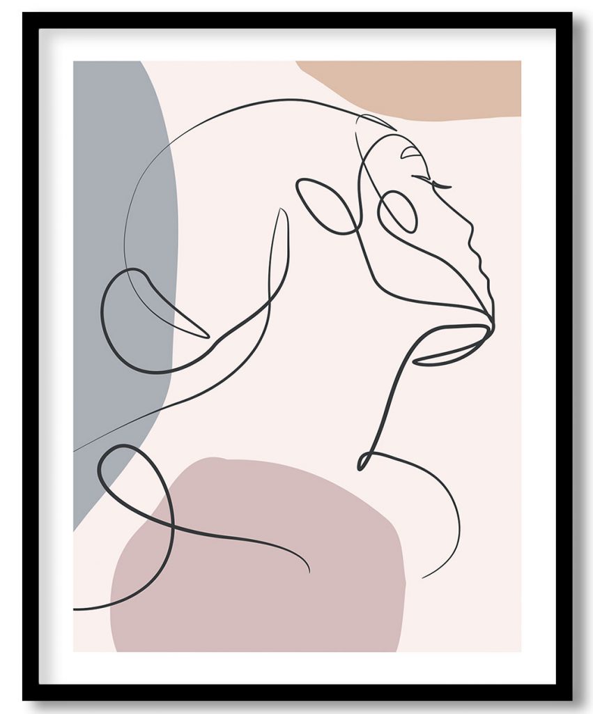 Teenager line drawing