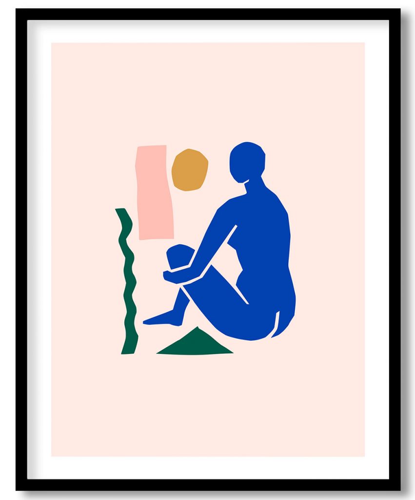 Abstract human sitting