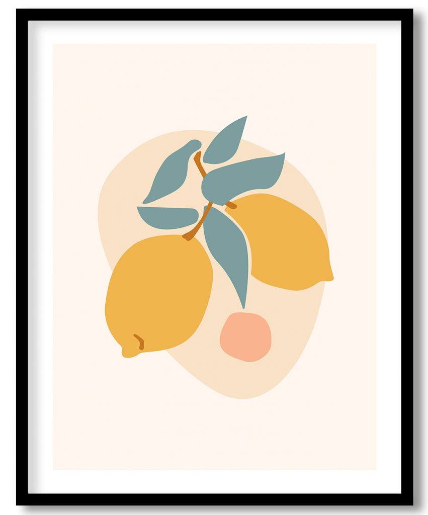 Abstract lemon drawing