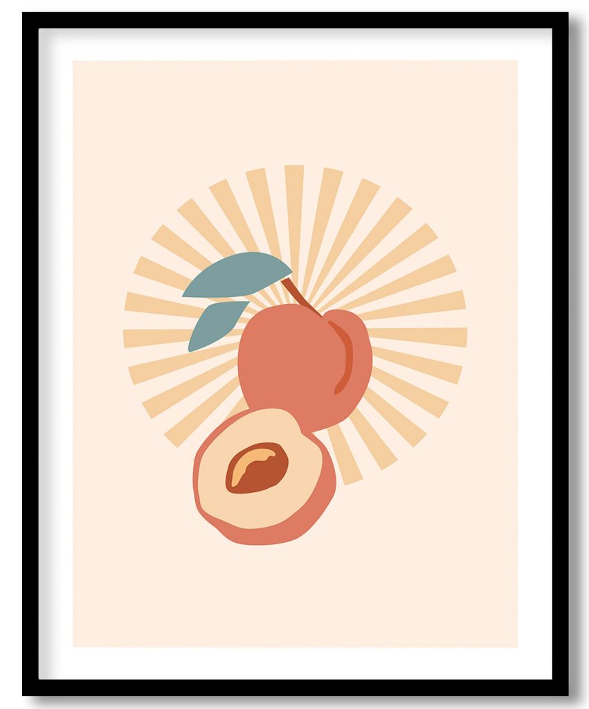 Abstract peach drawing