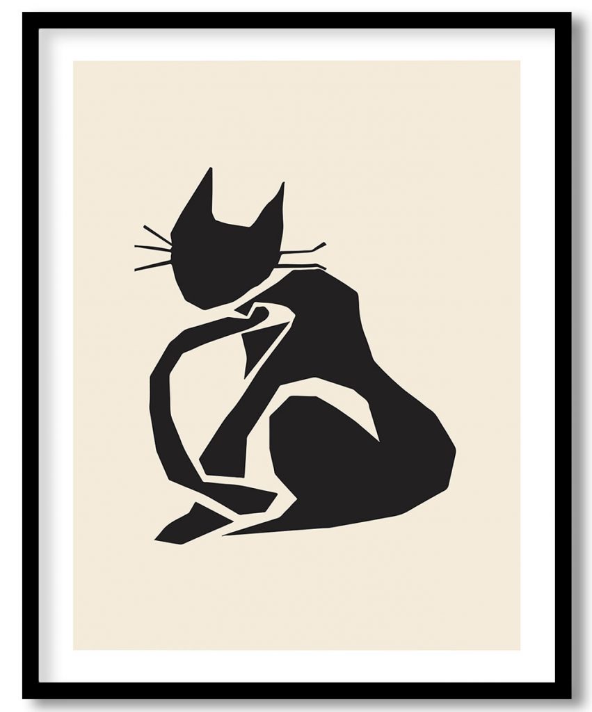 Silhouette black cat